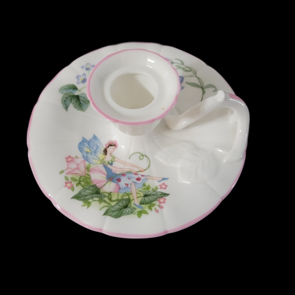 Royal Worcester Enchantment Fairy Candlestick Holder Single